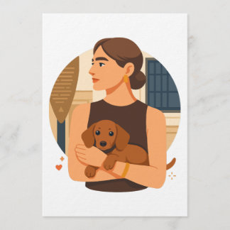 Convite Modern Dog Mom Aesthetic With Cute Puppy
