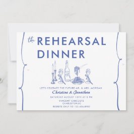 Convite Modern Doodle | Comida italiana | Janto de ensaio