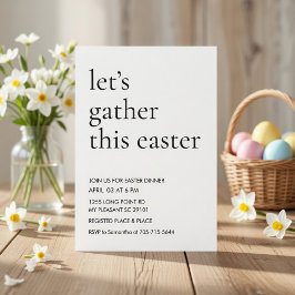 Convite Modern Easter Dinner Let's Gather This Easter