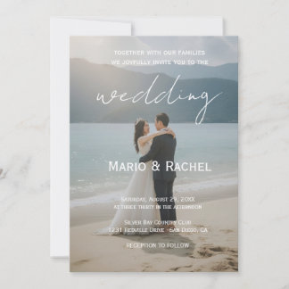 Convite Modern Elegant  Editable Names Wedding Invitation