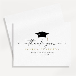 Convite Modern Elegant Graduation Thank You Note Card