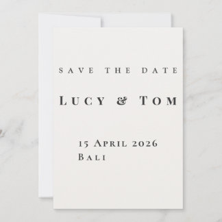 Convite Modern Elegant Save the Date Card