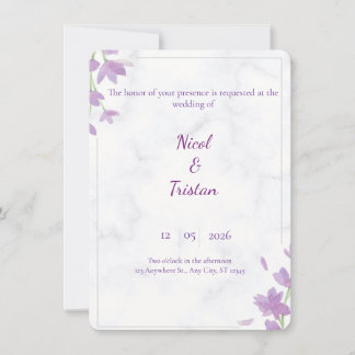 Convite Modern Elegant Wedding Invitation