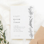 Convite Modern Elegant Wildflower Floral Wedding<br><div class="desc">Modern Elegant Wildflower Floral Wedding Invitation</div>