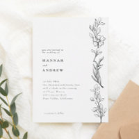 Modern Elegant Wildflower Floral Wedding