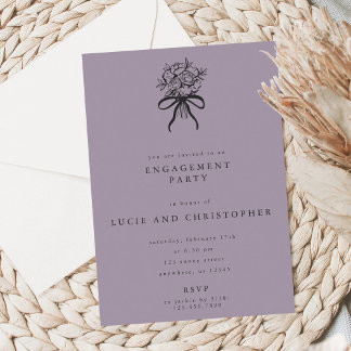 Convite Modern Engagement Party Invitation