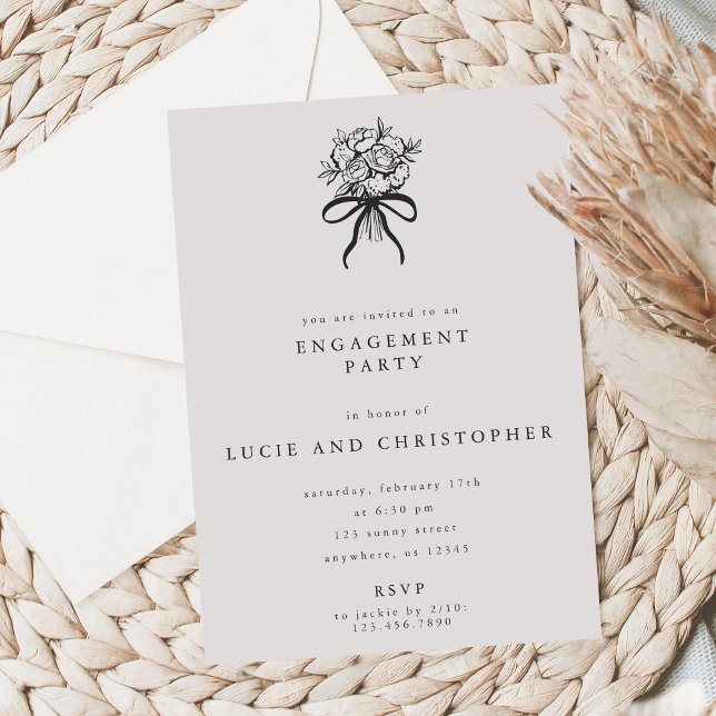 Convite Modern Engagement Party Invitation (Criador carregado)