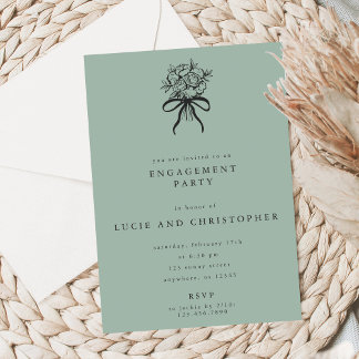 Convite Modern Engagement Party Invitation