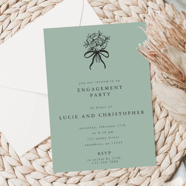Convite Modern Engagement Party Invitation (Criador carregado)