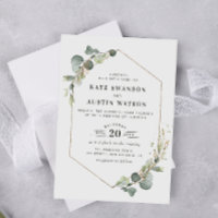 modern eucalyptus frame wedding