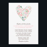Convite Modern Floral Heart Wedding<br><div class="desc">Convites de casamento modernos e na moda perfeitos para um casamento de primavera ou verão uma bela ilustração de um coração floral. Visite nossa loja para obter mais opções de cores e produtos correspondentes.</div>