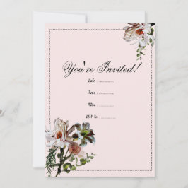 Convite Modern Floral Invite Modelo
