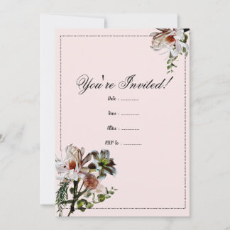 Convite Modern Floral Invite Modelo