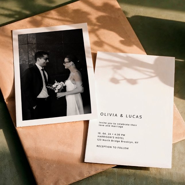 Convite Modern Formal Classic Wedding Invitation (Criador carregado)