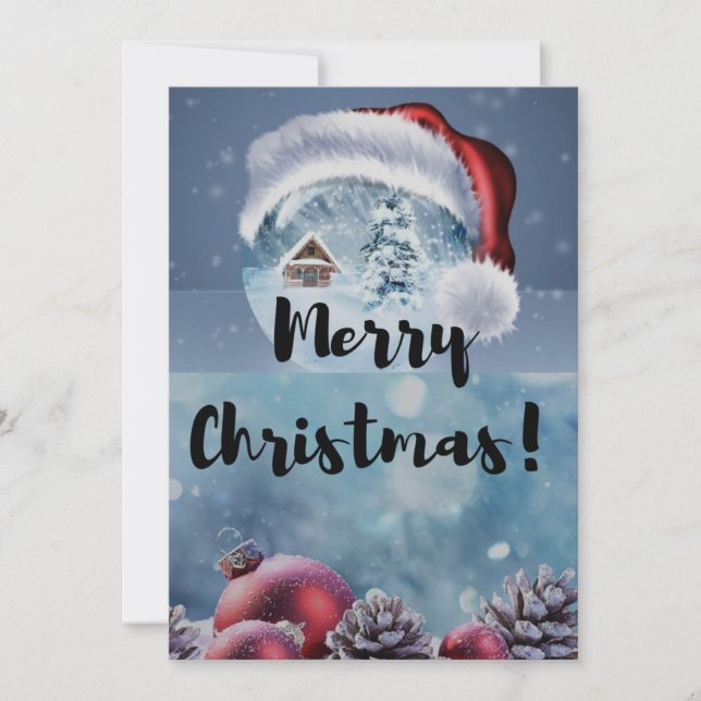 Convite Modern funny cute Christmas reindeer      (Frente)