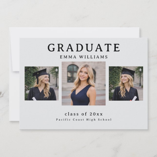 Convite Modern Graduate Announcement (Frente)