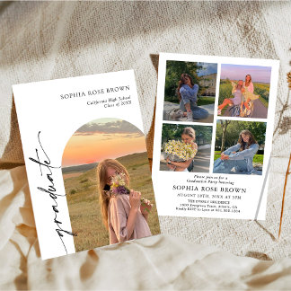 Convite Modern Graduation Announcement Invitation