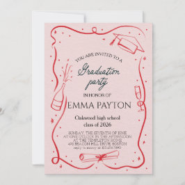 Convite Modern Graduation Celebration 