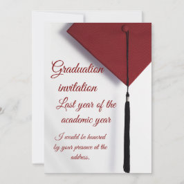Convite Modern Graduation Invitation with Graduation Cap