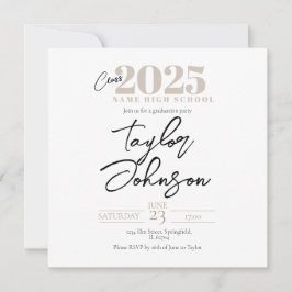 Convite Modern Graduation Party Invitation