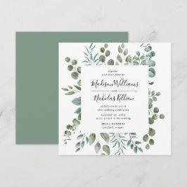 Convite Modern Greenery | Quadro de Casamento