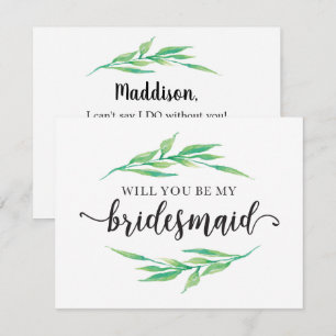 Convite Modern Greenery Você Será Minha Colega De Ponta