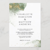 Modern Grün Gold ( Imitat) Watercolour Kleckse