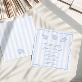 Convite Modern Handwritten Oyster Roast Coed Bridal Shower
