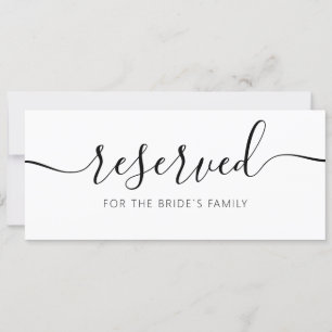 Convite Modern Hanging Reserved Card Wedding Sign