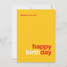 Convite Modern Happy Birthday Card – Minimal Design