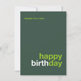 Convite Modern Happy Birthday Card – Minimal Design