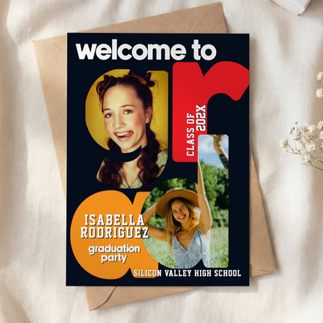 Convite Modern High School Graduation Invitation (Criador carregado)