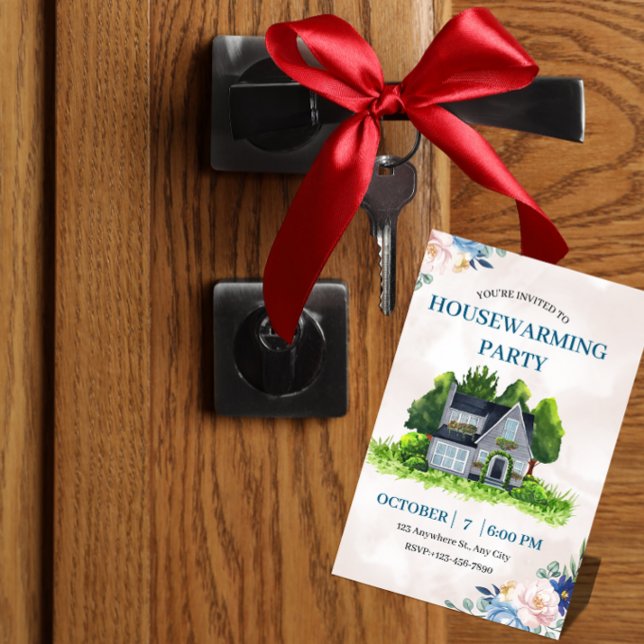 Convite Modern Housewarming Party Invitation ("Celebrate in style with our clean, customizable housewarming invite.")