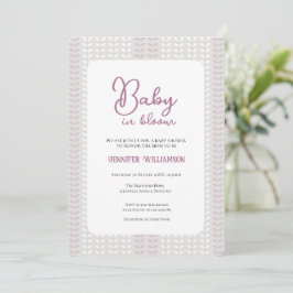 Convite Modern Lilac Botanical Baby Shower invitation