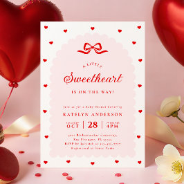 Convite Modern Little Sweetheart Baby Shower Invitation