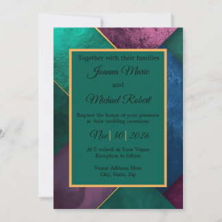 Convite Modern Luxe Wedding Invitation