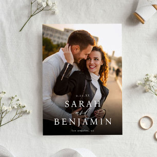 Convite Modern M Photo Vertical Chic Salvar Data 2