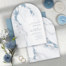 Modern Marble Glitter Dusty Blue Arch ID816