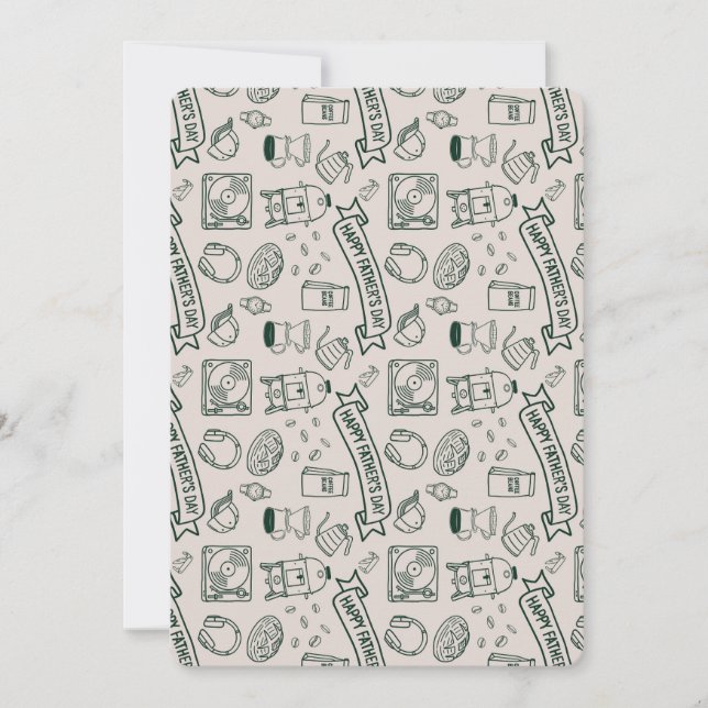 Convite Modern Millennial Dad Doodle Pattern Father's Day (Frente)