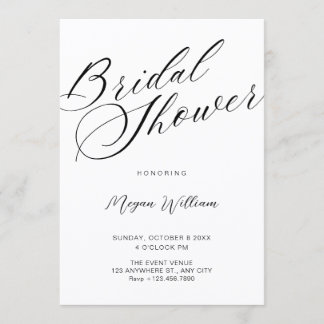 Convite Modern minimalist bridal shower