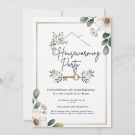 Convite Modern Minimalist Editable Housewarming Invitation