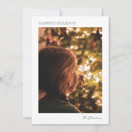 Convite Modern Minimalist Elegant Photo Christmas Card