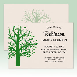 Convite Modern Minimalist Family Reunion Tree