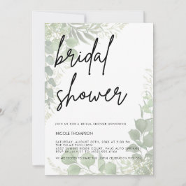 Convite Modern Minimalist Sage Bridal Shower Invitation