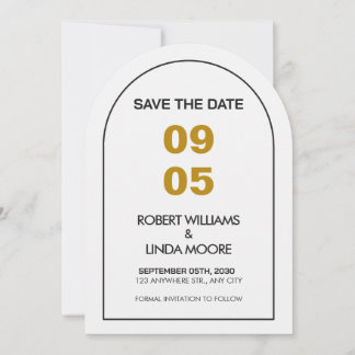 Convite Modern Minimalist Save the Date Card