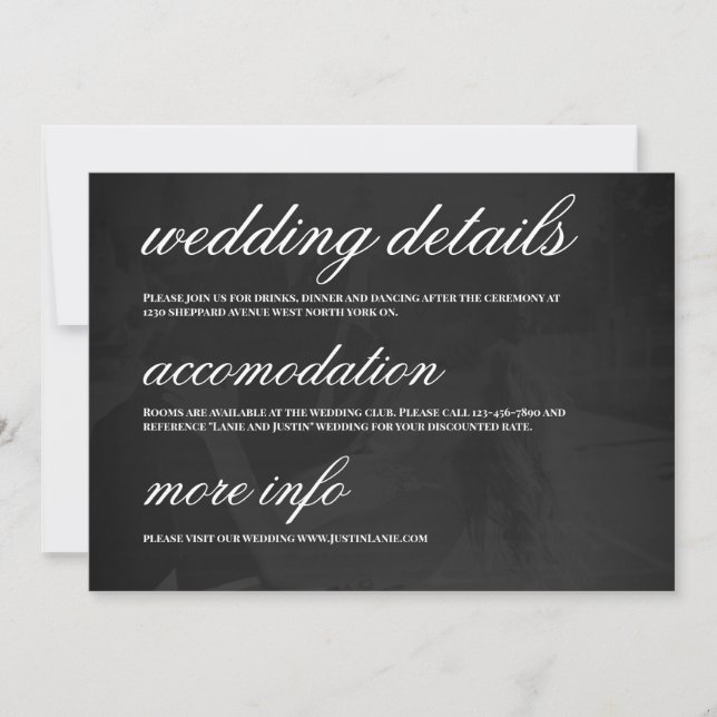 Convite Modern Minimalist Save the Date Wedding Details (Frente)