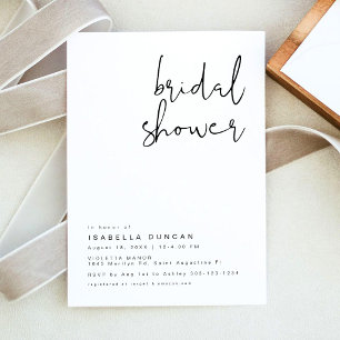 Convite Modern Minimalist Simple & Edgy Bridal Shower