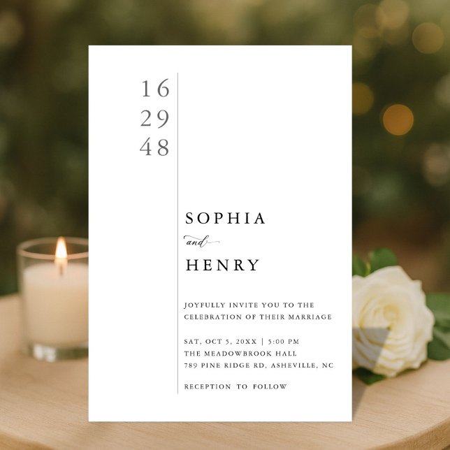 Convite Modern Minimalist Typography Wedding (Criador carregado)