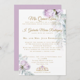 Convite Modern Mis Quince Años Quinceañera