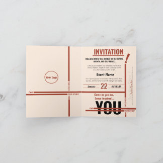 Convite Modern Motivational Event Invitation Card | Semina
